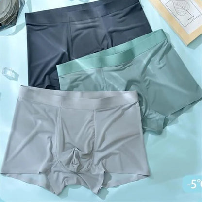 Men's Ice Silk Briefs Boxers (Pack of 3)